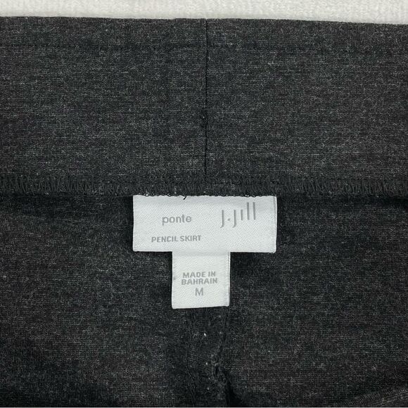 J. Jill Medium 33” Gray Pull-On Pencil Skirt Length- 4.5” Slit - Picture 3 of 11
